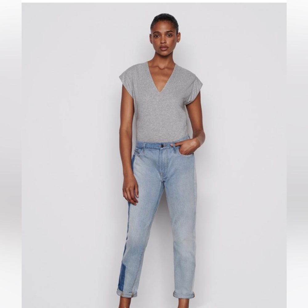 NWT Frame Le Garçon Unmatched Jeans Two Toned